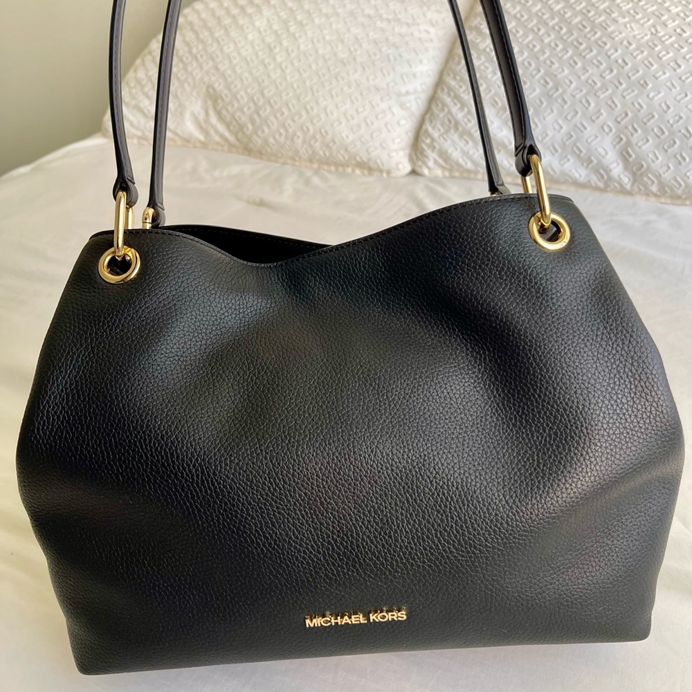 Michael Kors Black Leather Shoulder Bag